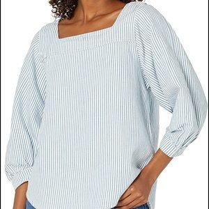 Grier Striped Peplum Top